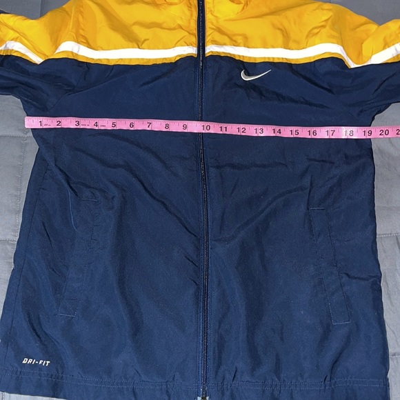 Nike Athletic Dri Fit Jacket 90’s Kids Blue Yellow Polyester Mesh lining size L. - Picture 15 of 15